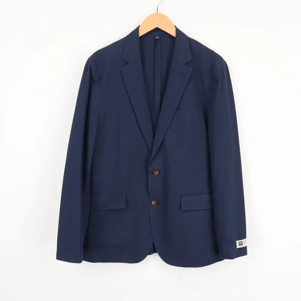 J.Crew Men's Ludlow Slim Fit Unstructured Suit Jacket Linen Blend Navy 39R NWT